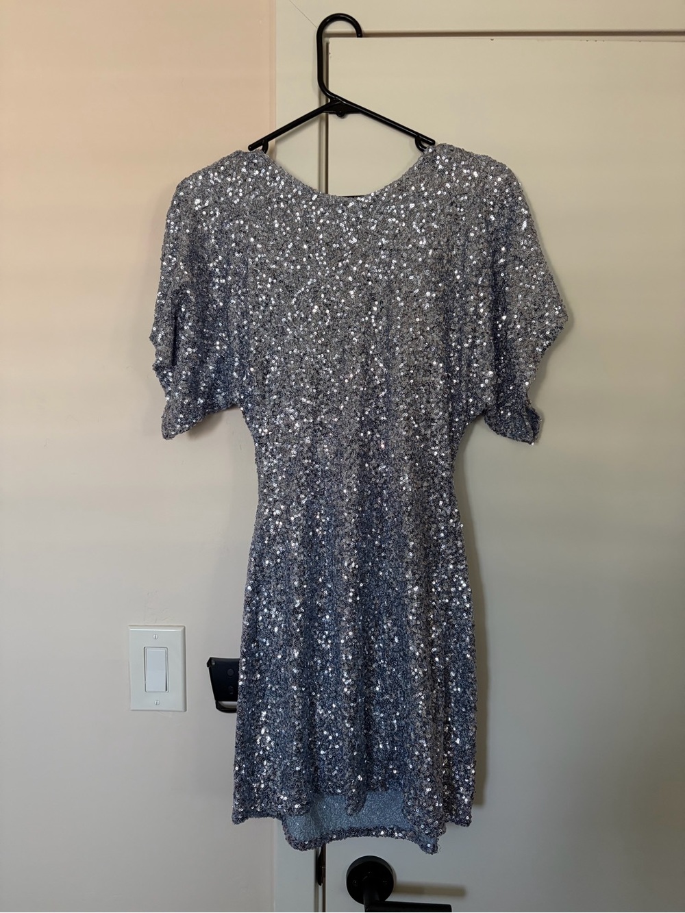 Zara Silver Sequin Mini Dress